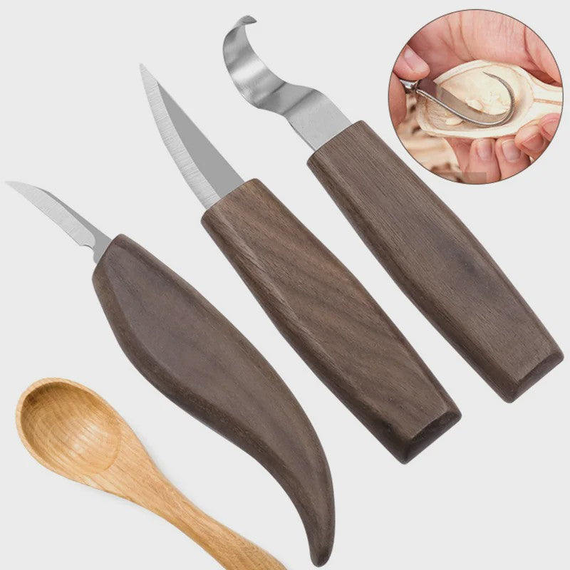 Professionele Houtsnijset met 6 Gereedschappen en Snijbestendige Handschoenen - Ideaal voor DIY Houtbewerking