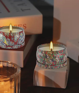 24-Pack Klassieke Chinese Geurkaarsen in Decoratieve Blikjes - Feest & Cadeau