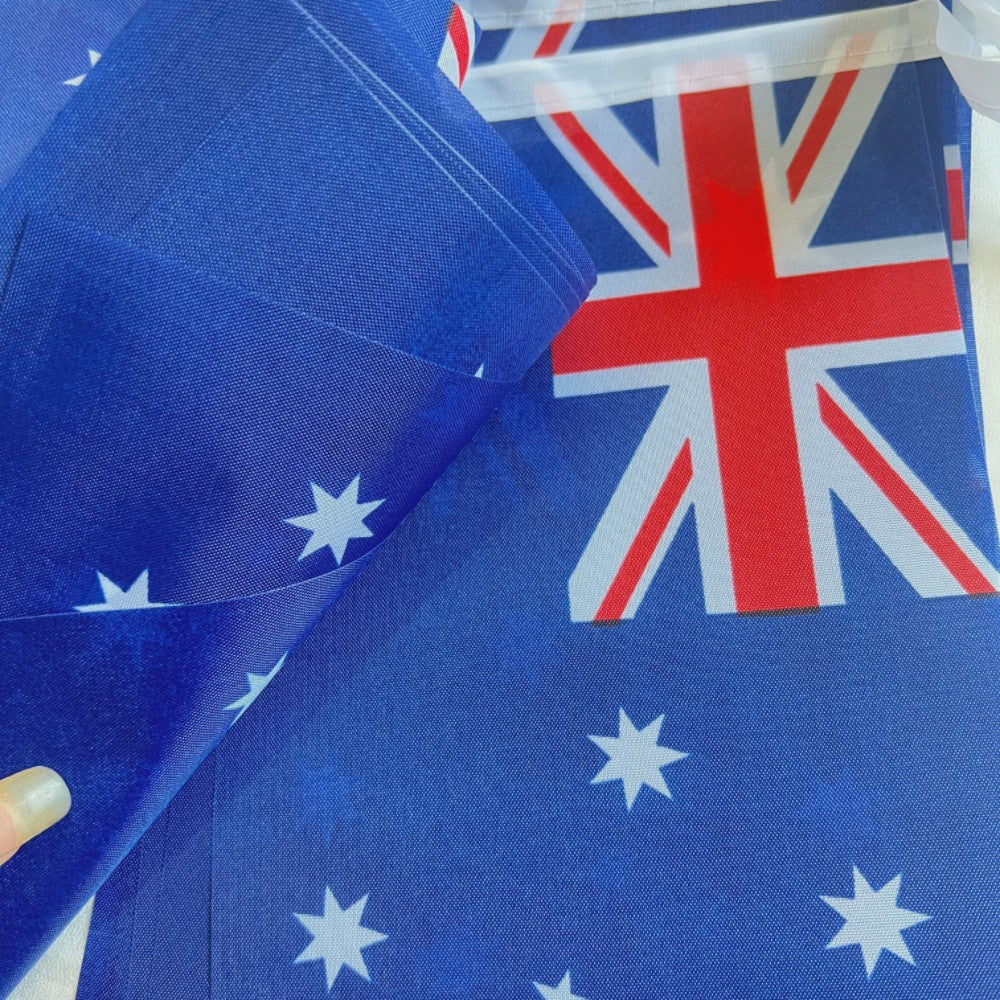 Australische Vlaggenlijn - 20 Vlaggen aan 5 Meter Touw - Decoratie voor Feestjes en Evenementen