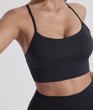 Sportieve Seamless BH Top met Y-Rug en Afneembare Pads - Comfortabel voor Yoga, Fitness & Training