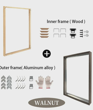 DIY Poster Frame Set: Metaal & Hout in 8 Kleuren voor Galerij Decoratie