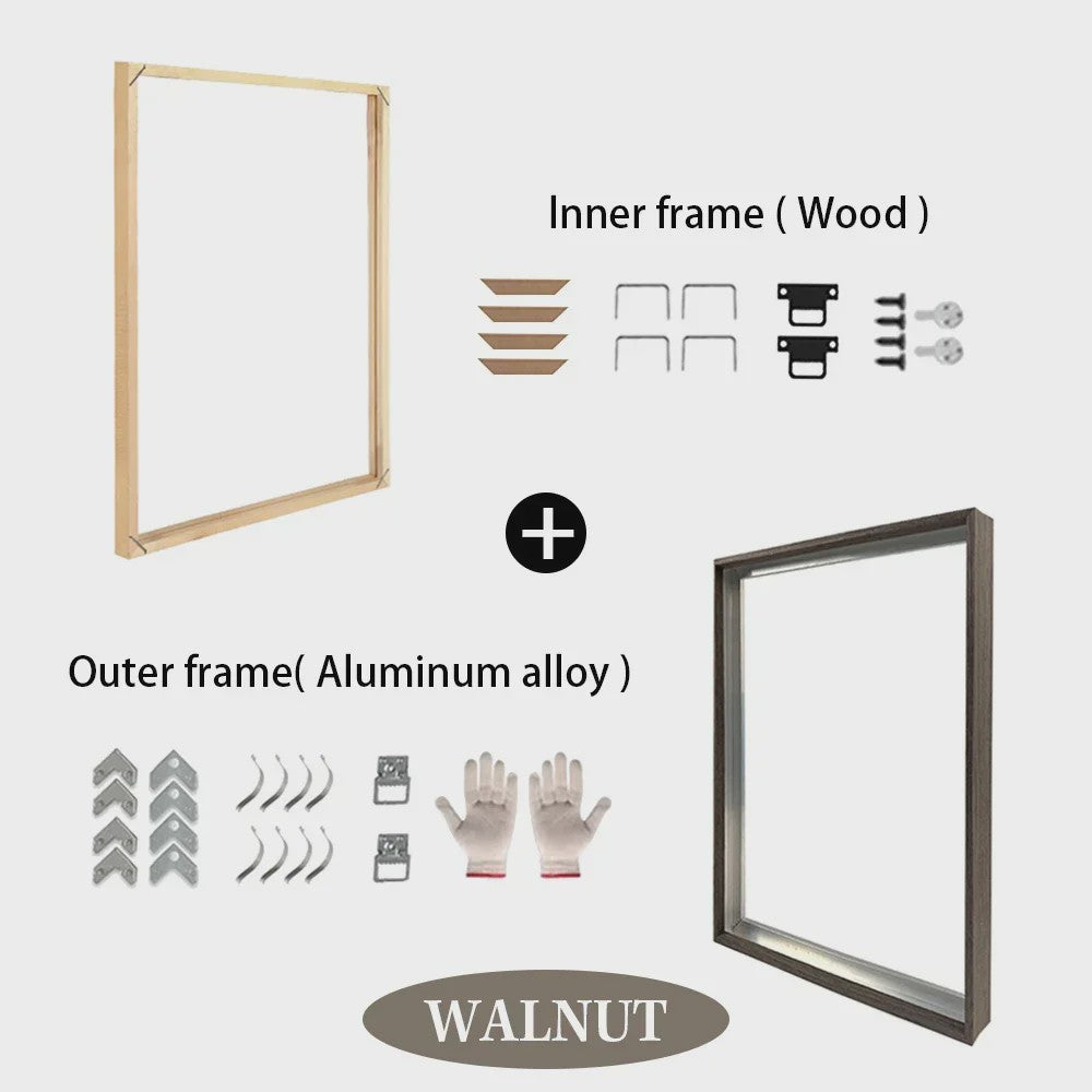 DIY Poster Frame Set: Metaal & Hout in 8 Kleuren voor Galerij Decoratie