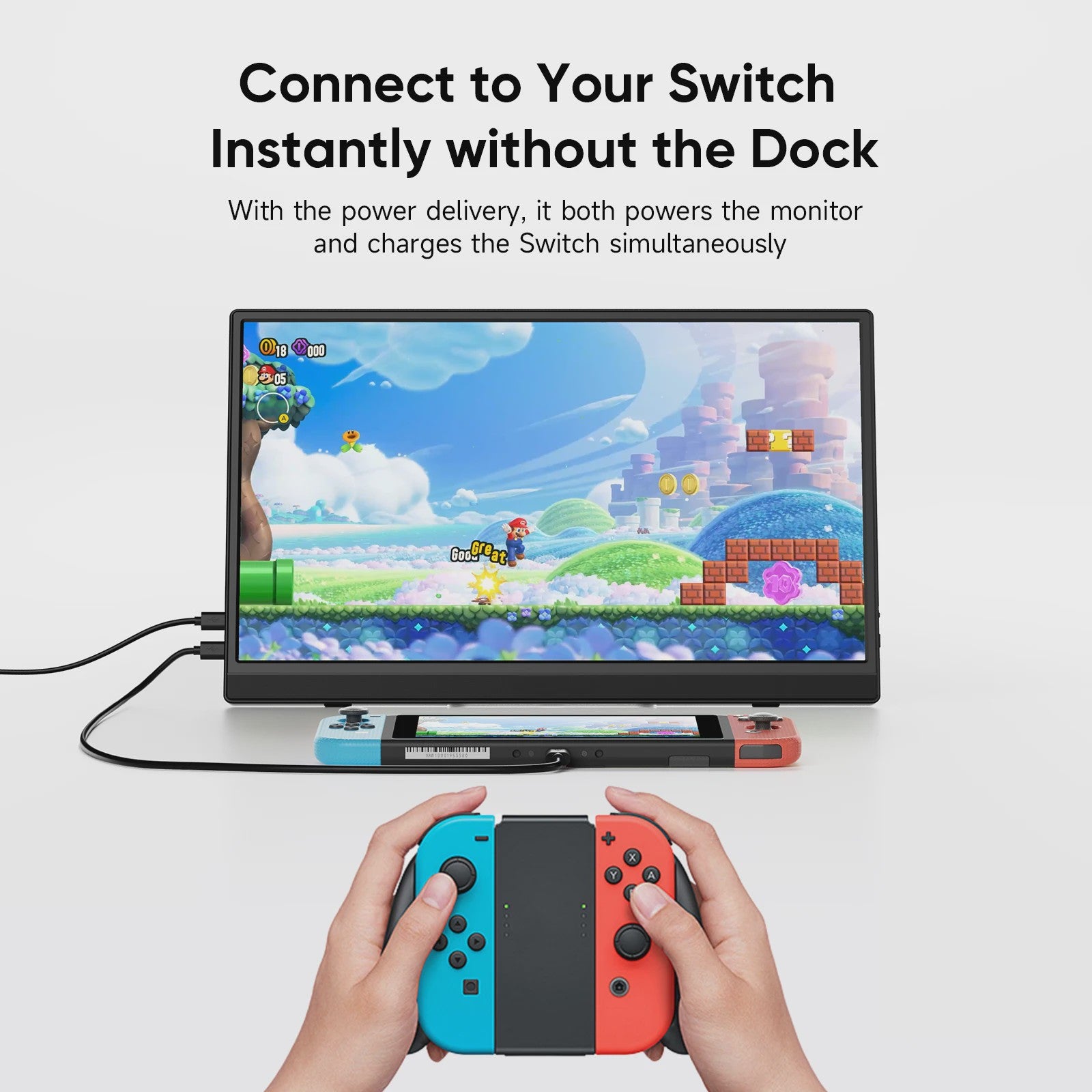 Dopesplay 15.6 inch FHD 1080P IPS Draagbare Monitor - Plug & Play Extender