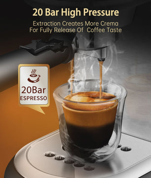HiBREW H11 Espressomachine - 20 Bar, Semi-Automatisch, RVS, Compact & Veelzijdig