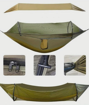 Dubbele Outdoor Hangmat met Klamboe en Anti-omval functie - Comfortabel Kamperen