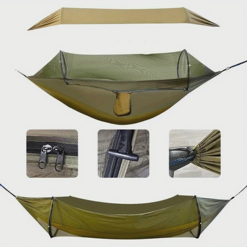 Dubbele Outdoor Hangmat met Klamboe en Anti-omval functie - Comfortabel Kamperen