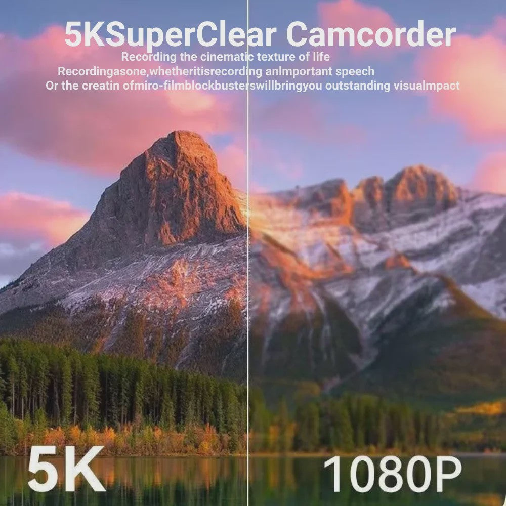 5K Digitale Camera met 75MP, 18x Zoom & 180° Flip Screen - Perfect voor Vlogs, YouTube & Selfies - WiFi