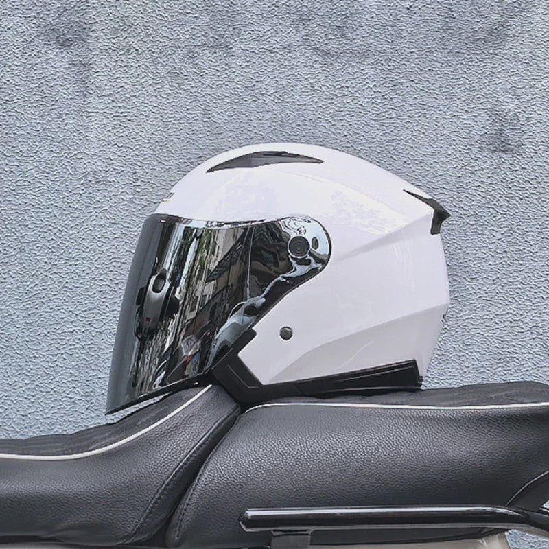 Motorhelm Heren Dames Universeel Vier Seizoenen Dubbel Vizier