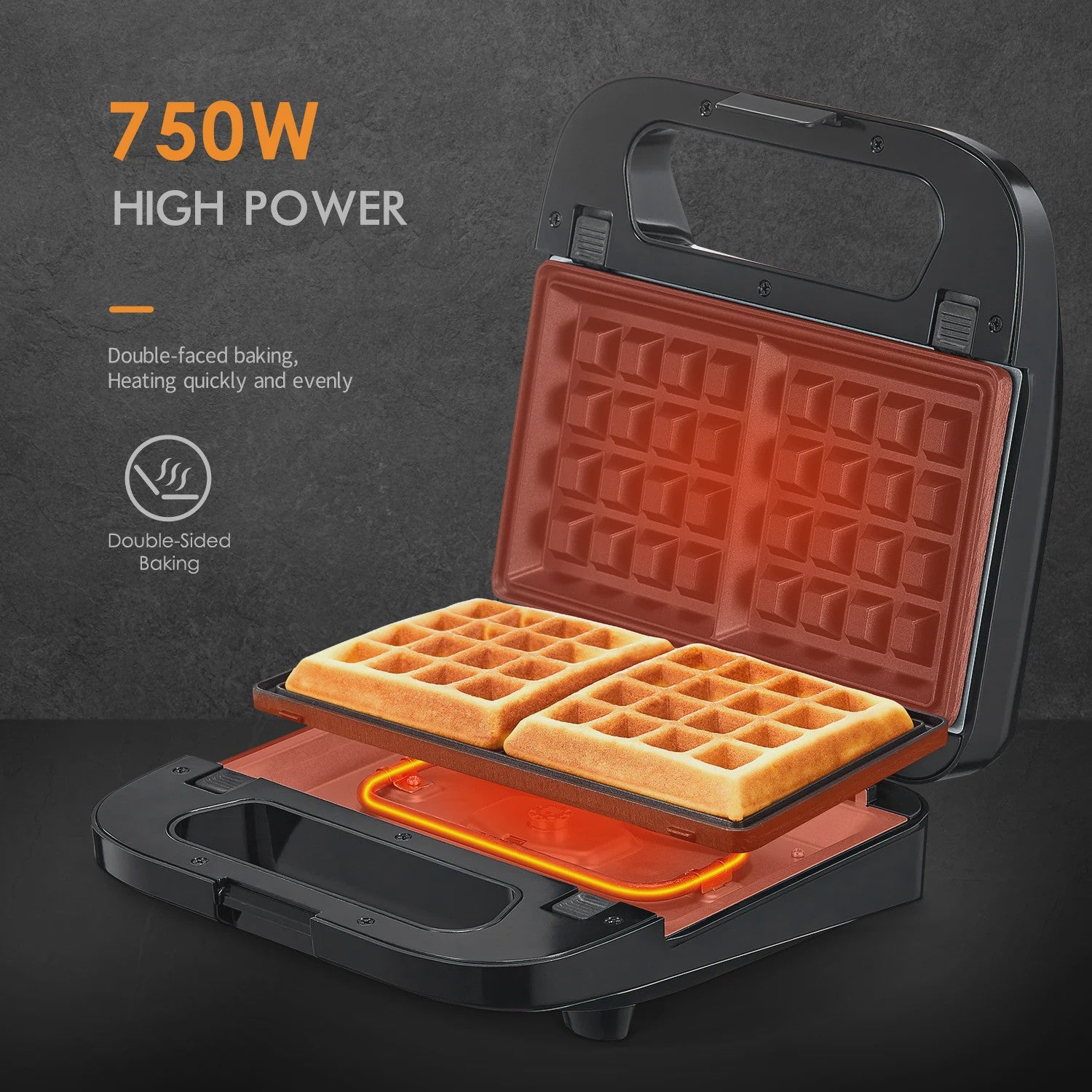 3-in-1 Wafelijzer, Grill & Tosti Apparaat met Verwisselbare Platen