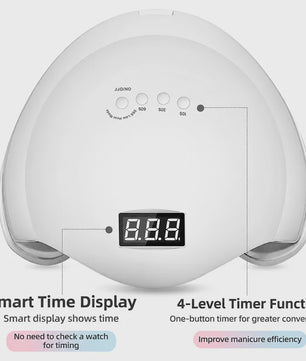 Professionele UV/LED Nageldroger Lamp met LCD Display en Smart Sensor - Snel Drogen van Gel Polish