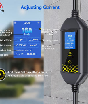 Draagbare EV Charger GWUYU 3.5kW - Type 1, 2, GBT - APP Bediening