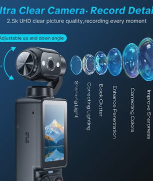POVCAN Mini Action Camera met WiFi & 32GB Kaart - Ideaal voor Vlogging, Fietsen, Motor & Reizen