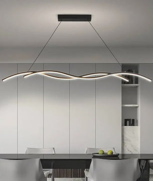Moderne LED Plafondlamp Golvend Design - Zwart/Wit - Hotel, Restaurant, Bar