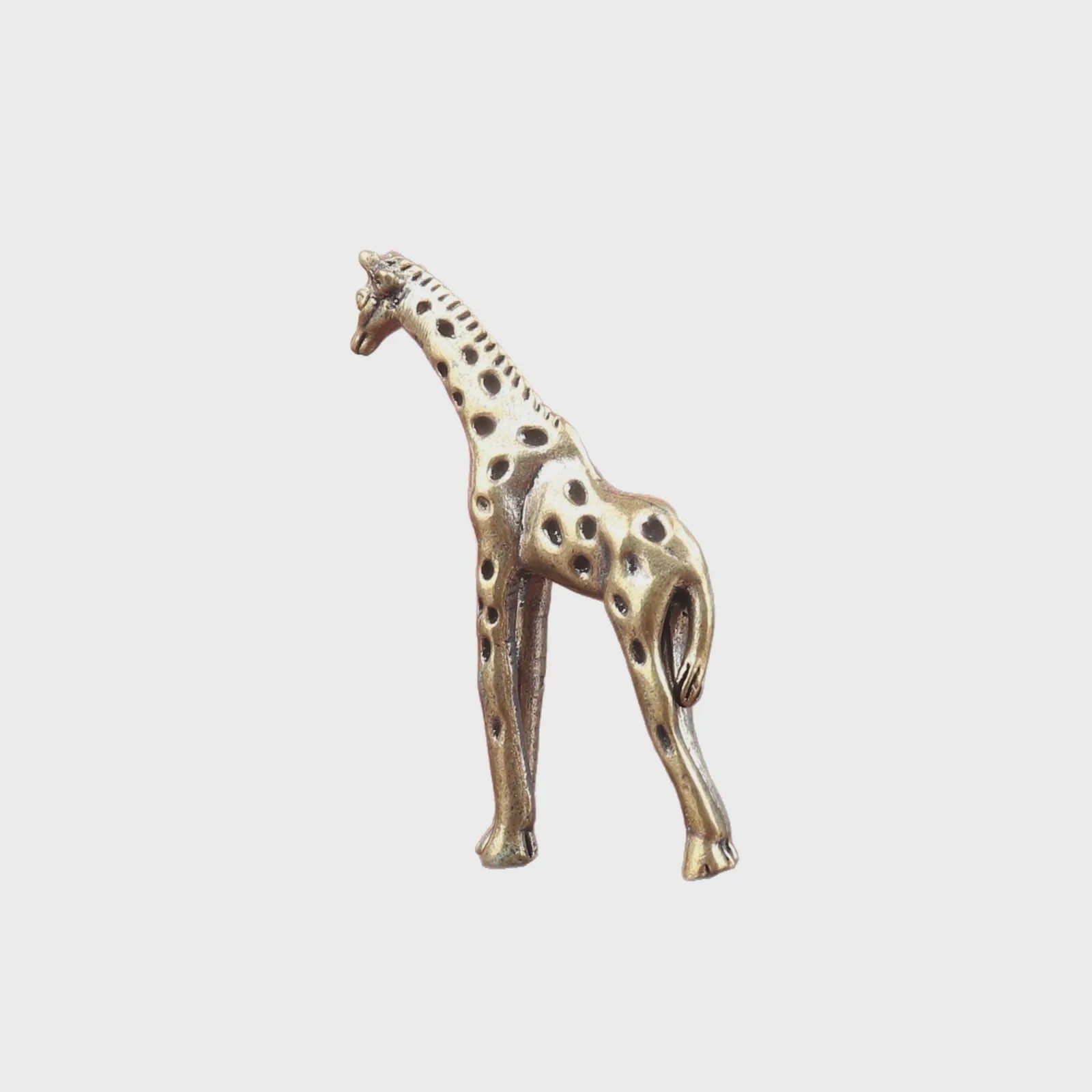 Koperen Giraffe Figuur - Decoratief Ornament voor Huis en Thee Ceremonie