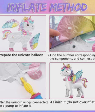Reuze 3D Staande Eenhoorn Folieballon - Magische Regenboog & Wolk Decoratie voor Kinderfeestjes en Babyshowers