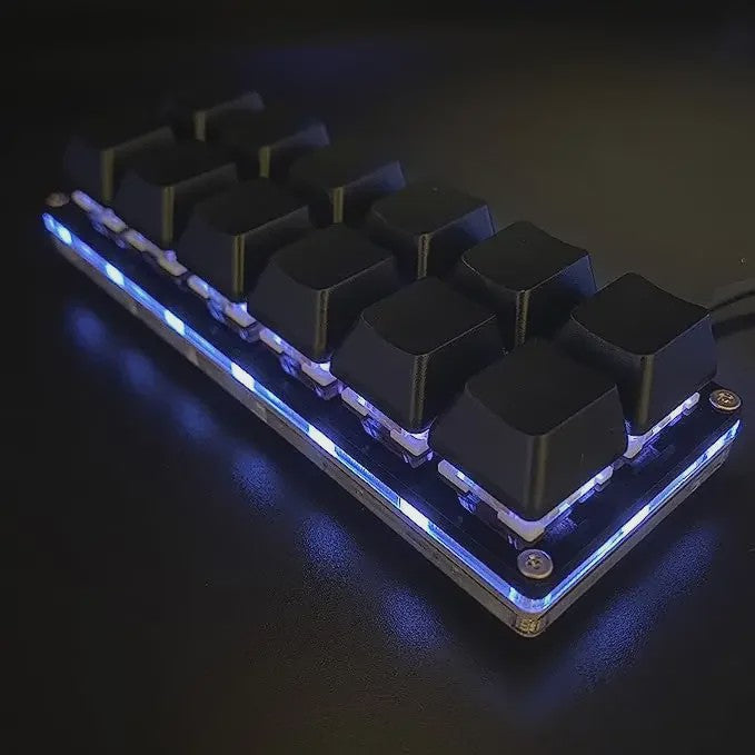 Compact 12-Key Mechanisch Gaming Toetsenbord - Programmeerbaar & Hot-Swappable met USB-C