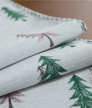Kerst Tafel Runner met Elanden en Bomen | Winter Decoratie voor Eettafel