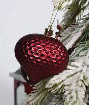 48-delige Set Kerstballen Plastic - Effen Kleur & Diverse Maten (4/6/8cm) voor Kerstboom Decoratie