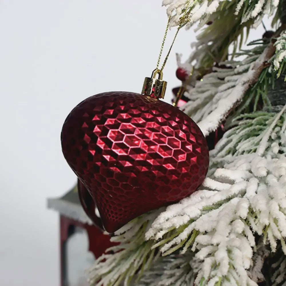 48-delige Set Kerstballen Plastic - Effen Kleur & Diverse Maten (4/6/8cm) voor Kerstboom Decoratie