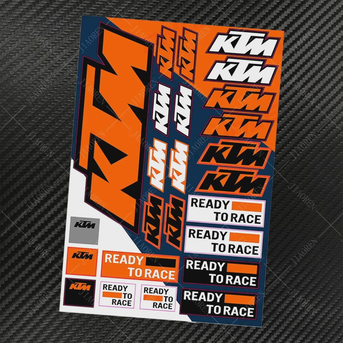KTM "Ready To Race" Motor Stickers Set - Logo's & Decals voor Duke, RC390, Adventure