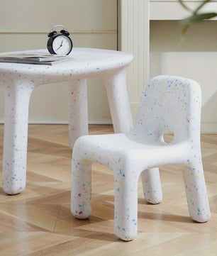 Nordic Stijl Plastic Kinderstoel - Compacte Buitenstoel met Rugleuning voor Tuin & Terras