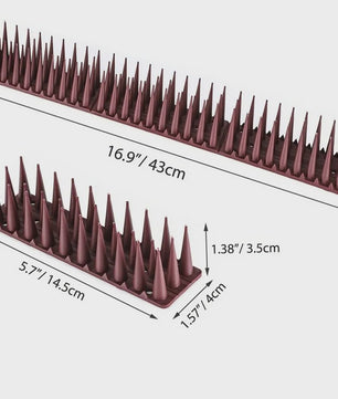 12x Humane Vogel- en Kattenwering - Plastic Prikkelstrips, Geen Stroom Nodig - 43cm per strip