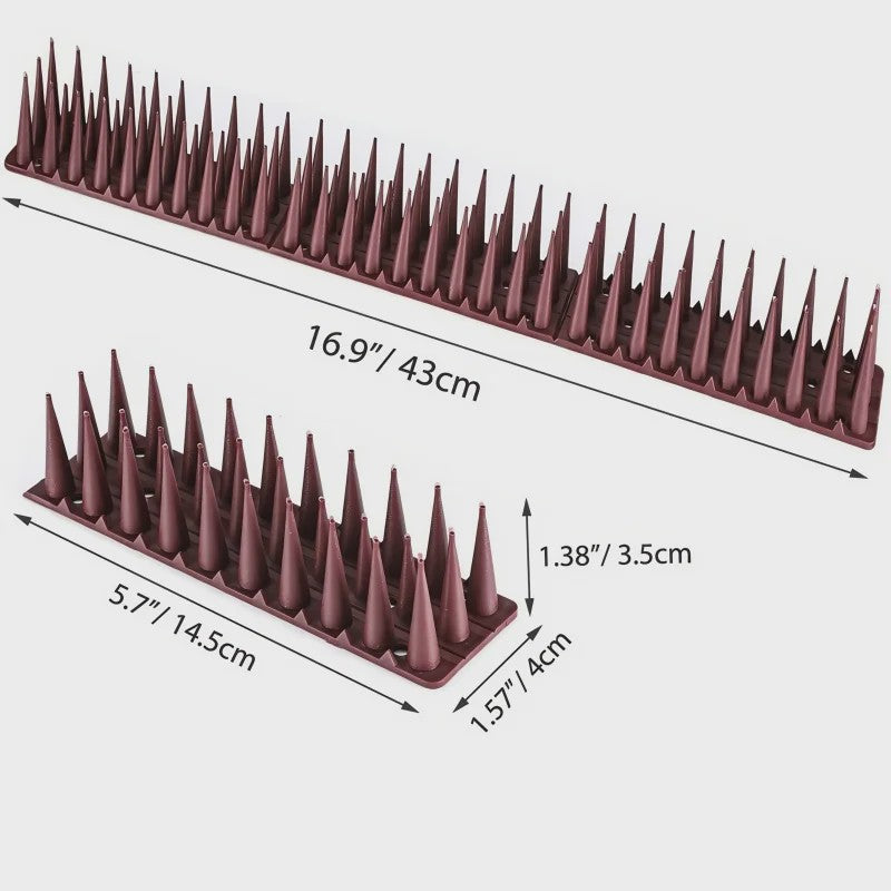 12x Humane Vogel- en Kattenwering - Plastic Prikkelstrips, Geen Stroom Nodig - 43cm per strip