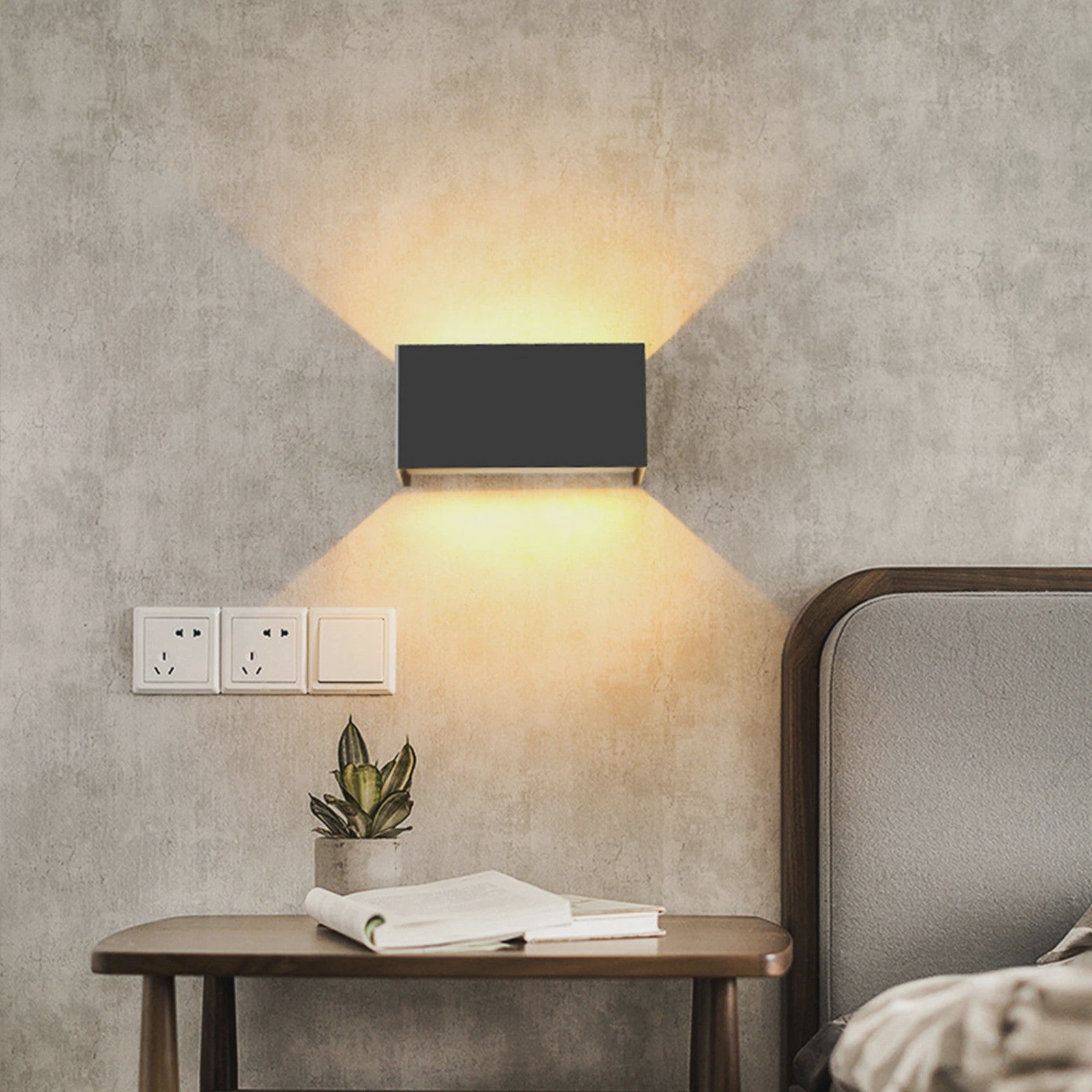 Moderne LED Wandlamp IP65 Waterdicht - Binnen & Buiten - Zwart/Wit