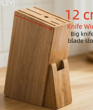 Extra Groot Houten Messenblok - Ruimtebesparende Keuken Organizer voor Messen tot 12 cm