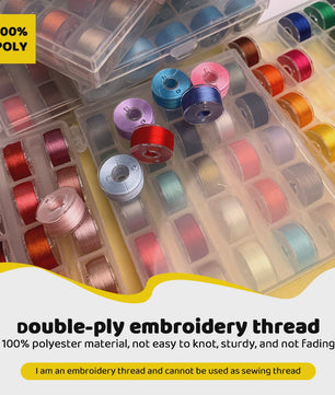 25 Kleuren Hoogglans Borduur Garen - 90 Meter Spoelen voor Handwerk & DIY