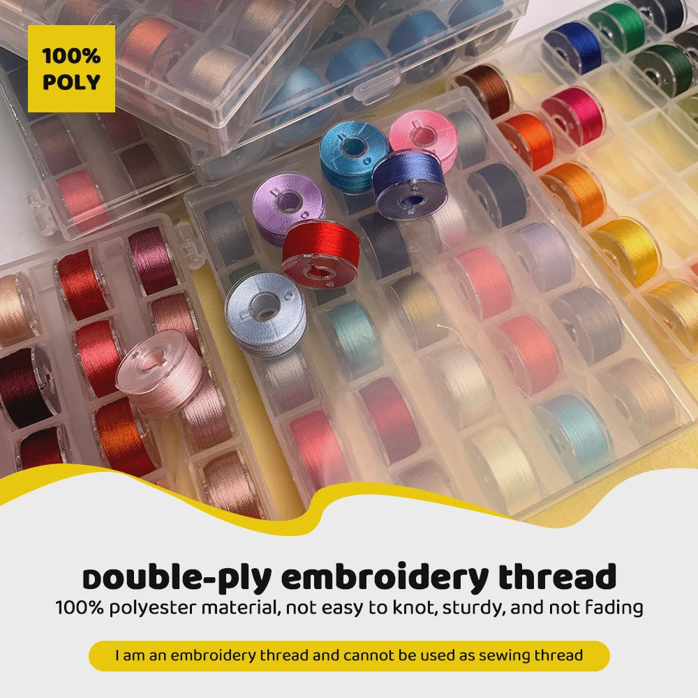 25 Kleuren Hoogglans Borduur Garen - 90 Meter Spoelen voor Handwerk & DIY