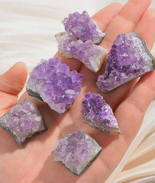 Amethist Kristal Cluster Set - 9 Stuks Natuurlijke Amethist Geodes voor Meditatie & Ontspanning