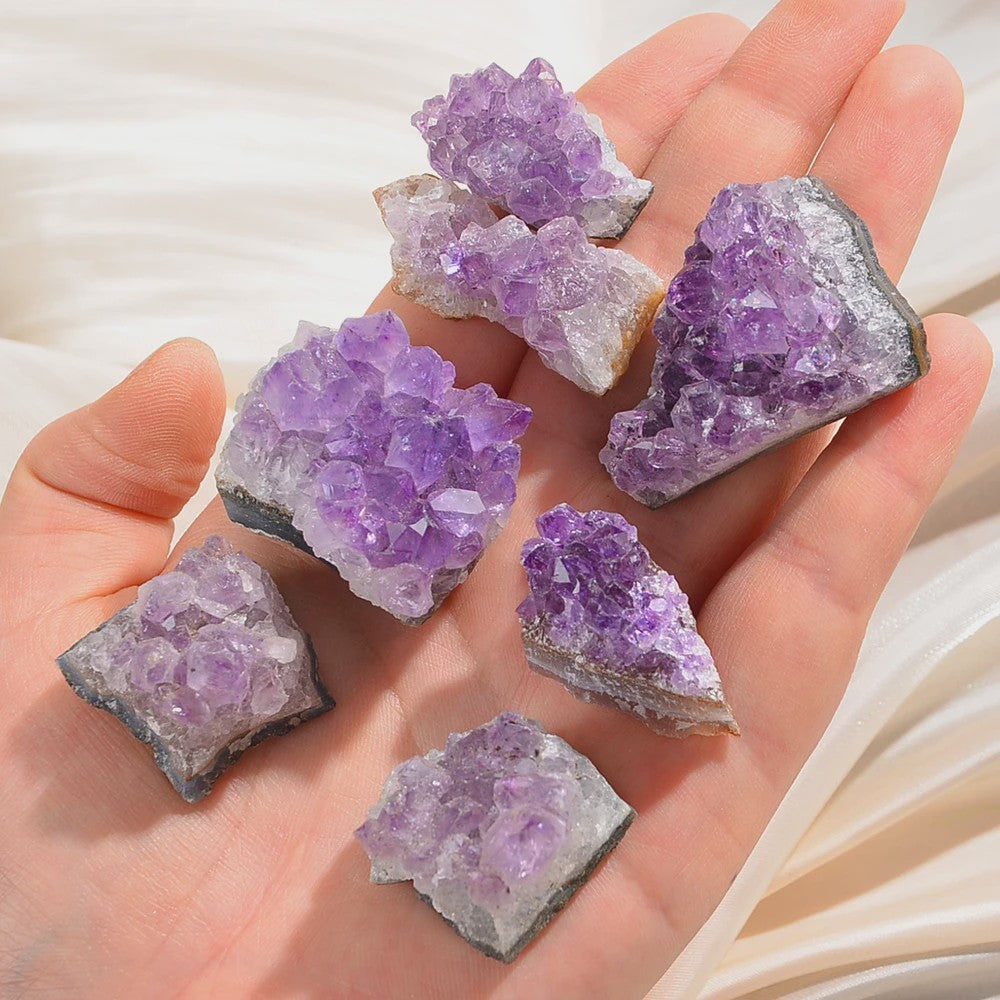 Amethist Kristal Cluster Set - 9 Stuks Natuurlijke Amethist Geodes voor Meditatie & Ontspanning
