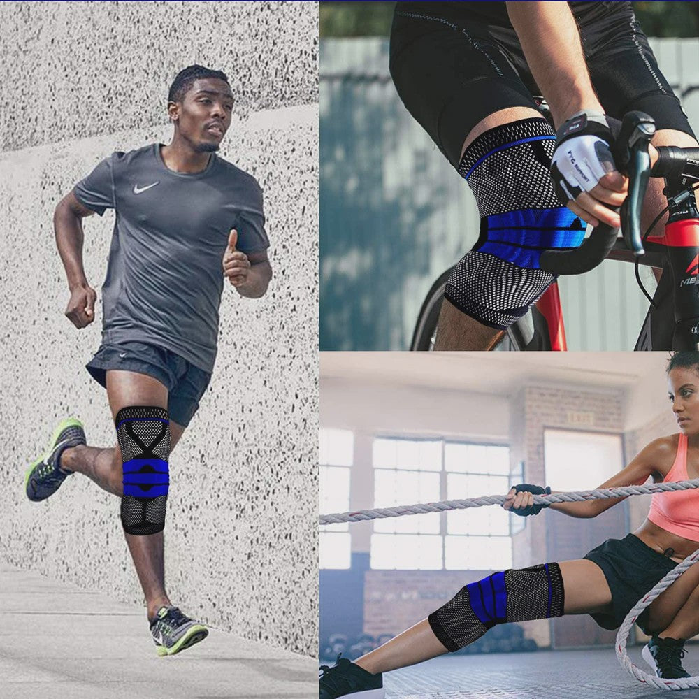 Comfortabele Kniebeschermers met Siliconen Pad & Stabiliserende Steunen - Ideaal voor Sport & Fitness