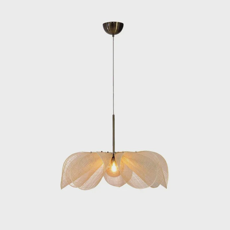 Wabi Sabi Stoffen Plafondlamp - Vintage Hanglamp voor Sfeervolle Verlichting