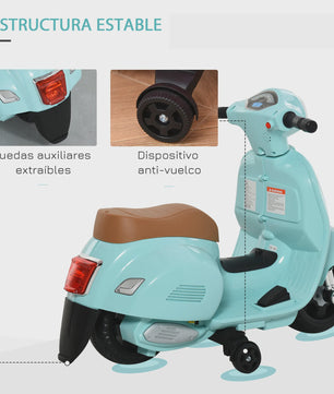 Elektrische Vespa Scooter voor Kinderen (18-36 maanden) - Met Verlichting en Claxon