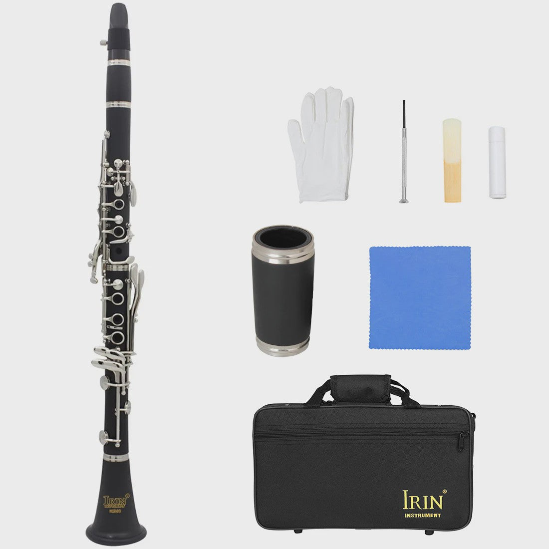 Bb Klarinet 17 Toetsen Zwart Bakeliet Houtblazer Muziekinstrument Set