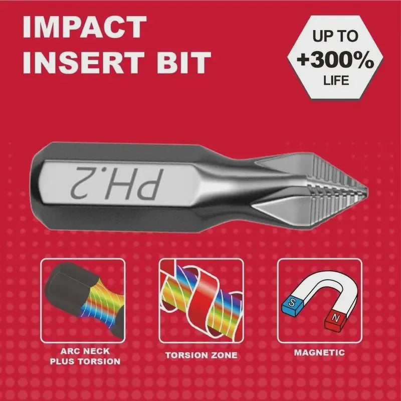 Sterke Magnetische PH2 Schroefbit - Anti-Slip & Ultra Hard - 25mm