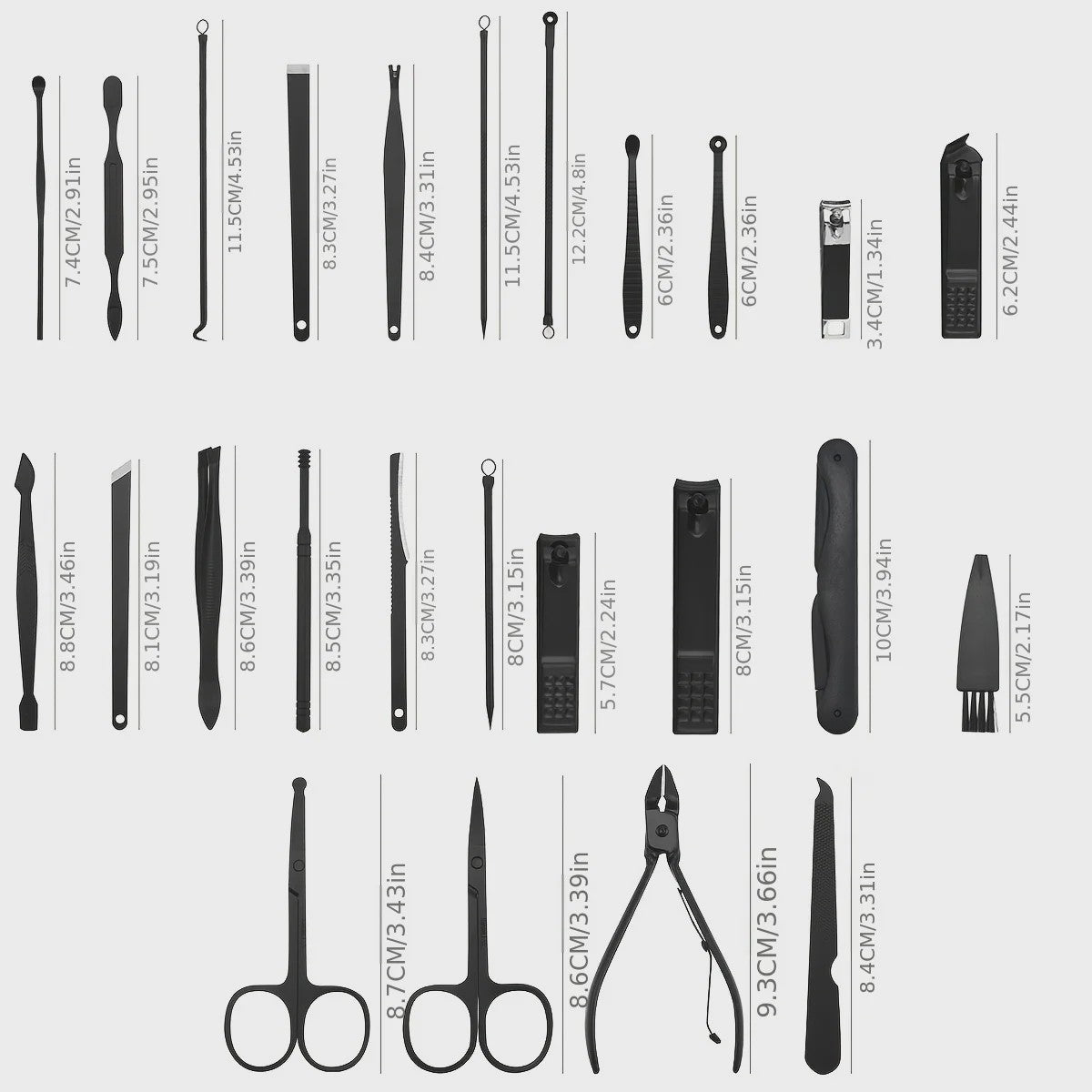 Professionele Manicure & Pedicure Set - 10/15/25 Stuks - Roestvrij Staal - Inclusief Draagbare Koffer