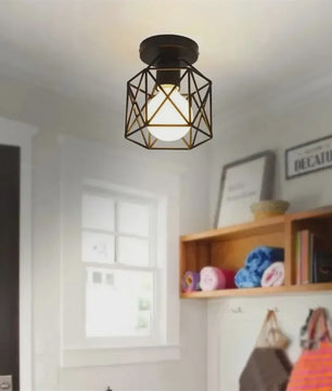 Industriële Vintage Hanglamp LED - Metalen Kooi Design voor Keuken, Woonkamer