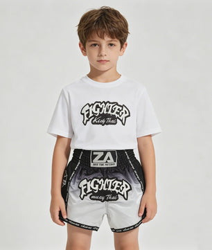 Muay Thai Bokshort Satin met Mesh Panel - Unisex & Kinderen