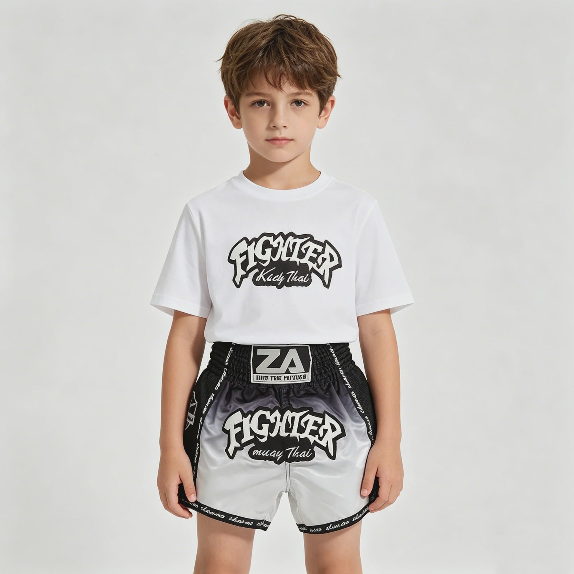 Muay Thai Bokshort Satin met Mesh Panel - Unisex & Kinderen
