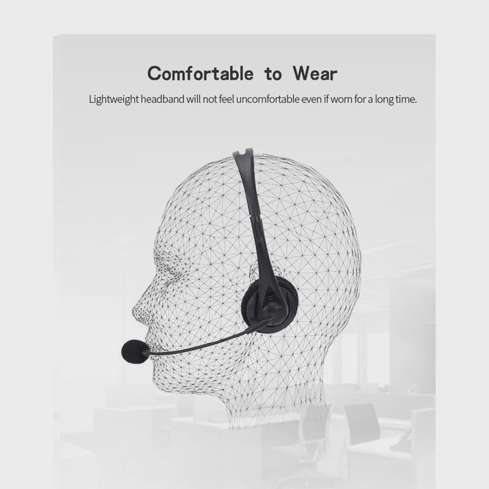 3.5mm/USB Computer Headset met Noise Cancelling Microfoon - Stereo Bedraad