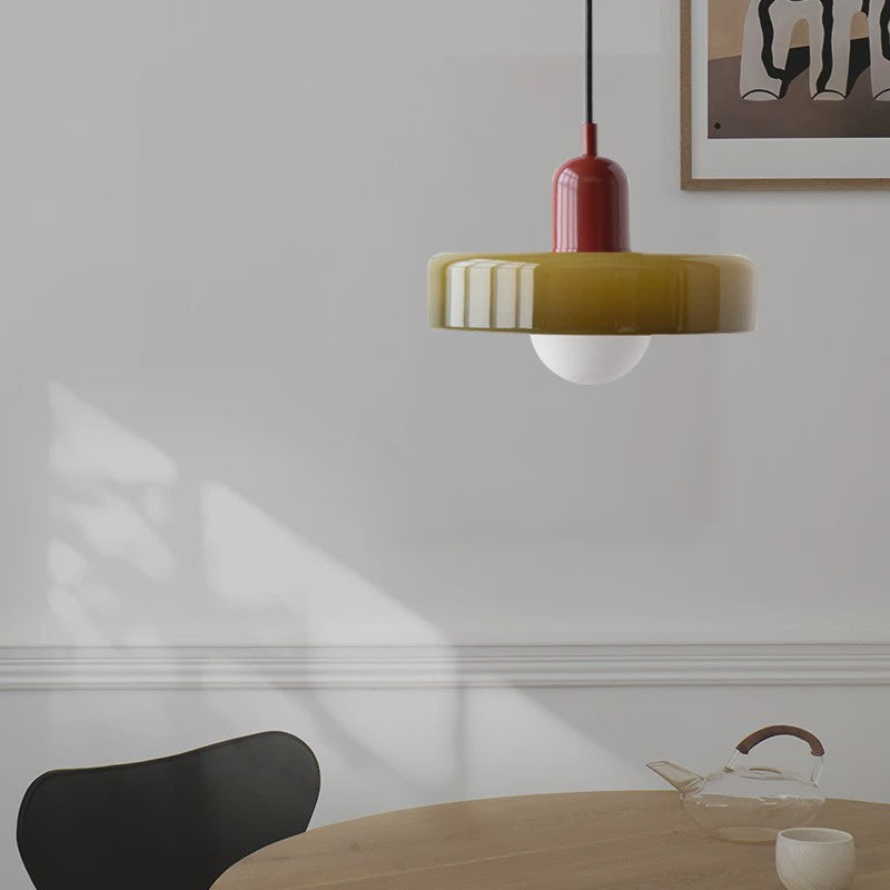 Nordic Retro Glazen Hanglamp - Stijlvolle Verlichting voor Woonkamer, Eetkamer & Slaapkamer