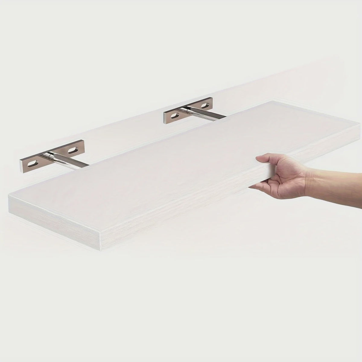 Zwevende Houten Wandplank - Stijlvol en Ruimtebesparend voor Woonkamer & Slaapkamer