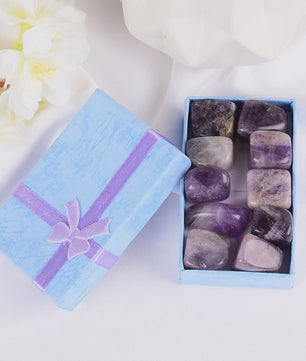 Set van 10 Natuurlijke Getrommelde Kristallen (15-20mm) - Mix van Edelstenen voor Chakra Healing & Decoratie
