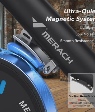 MERACH S26B2 Hometrainer - Stille Magneetweerstand Fiets met App & Fitness Cursussen