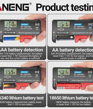 ANENG BT-168 PRO Digitale Batterij Tester - Universeel & Compact