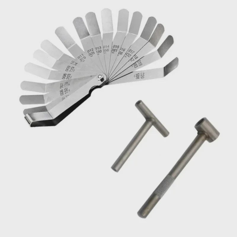 Motor Klep Afstelgereedschap Set met Voelermaat 0.005-0.020 inch