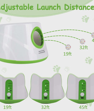 Automatische Hondenspeeltjes Bal Werper met 3 Tennisballen - USB Oplaadbaar